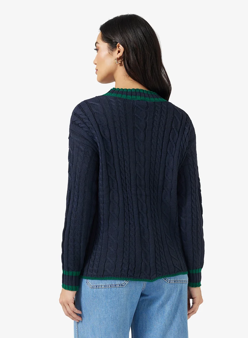 ايلا Cable Knit Cardigan