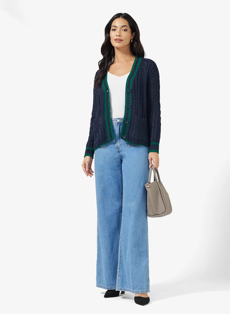 ايلا Cable Knit Cardigan
