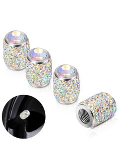 Y&D SYOSI 4 Pcs Tire Stem Valve Caps, Shinny Rhinestone Cap Bling Crystal Caps Universal Car for Cars, SUVs, Trucks, Motorcycles and Bicycles  - Image 1