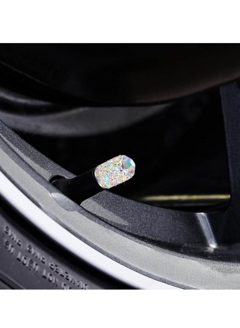 Y&D SYOSI 4 Pcs Tire Stem Valve Caps, Shinny Rhinestone Cap Bling Crystal Caps Universal Car for Cars, SUVs, Trucks, Motorcycles and Bicycles  - Image 5