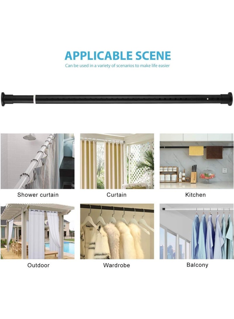 يوڠام قضيب ستارة قابل للتمدد بآلية الشد – قضيب ستارة نابضي قابل للتعديل بدون حفر، مصنوع من الفولاذ المقاوم للصدأ، سهل التركيب، غير قابل للصدأ، يمكن استخدامه كعلاقة ملابس في الخزانة أو المطبخ - Image 5