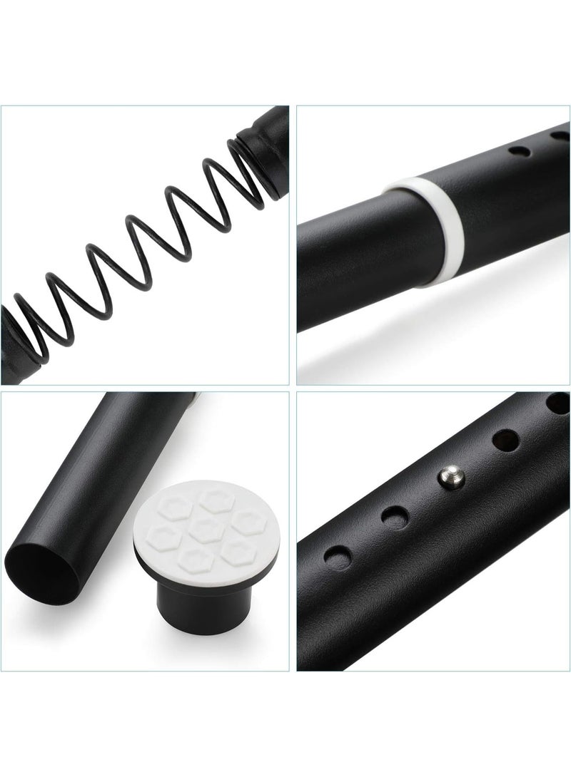 يوڠام قضيب ستارة قابل للتمدد بآلية الشد – قضيب ستارة نابضي قابل للتعديل بدون حفر، مصنوع من الفولاذ المقاوم للصدأ، سهل التركيب، غير قابل للصدأ، يمكن استخدامه كعلاقة ملابس في الخزانة أو المطبخ - Image 2