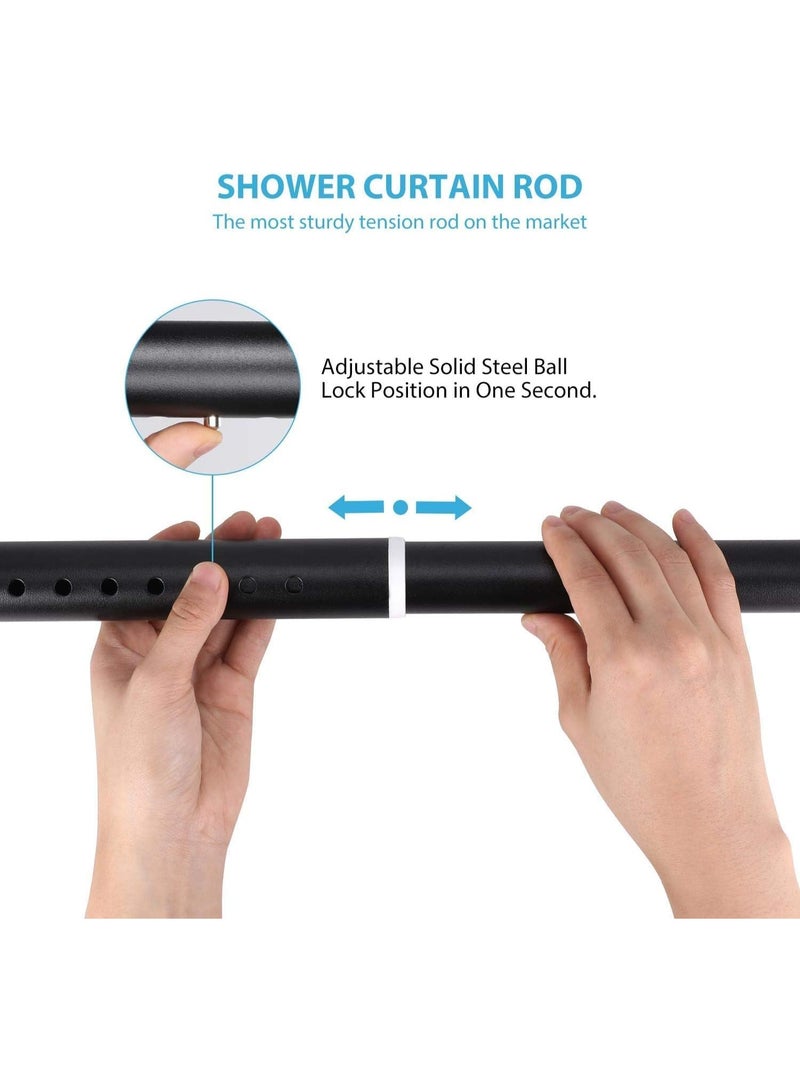 يوڠام قضيب ستارة قابل للتمدد بآلية الشد – قضيب ستارة نابضي قابل للتعديل بدون حفر، مصنوع من الفولاذ المقاوم للصدأ، سهل التركيب، غير قابل للصدأ، يمكن استخدامه كعلاقة ملابس في الخزانة أو المطبخ - Image 4