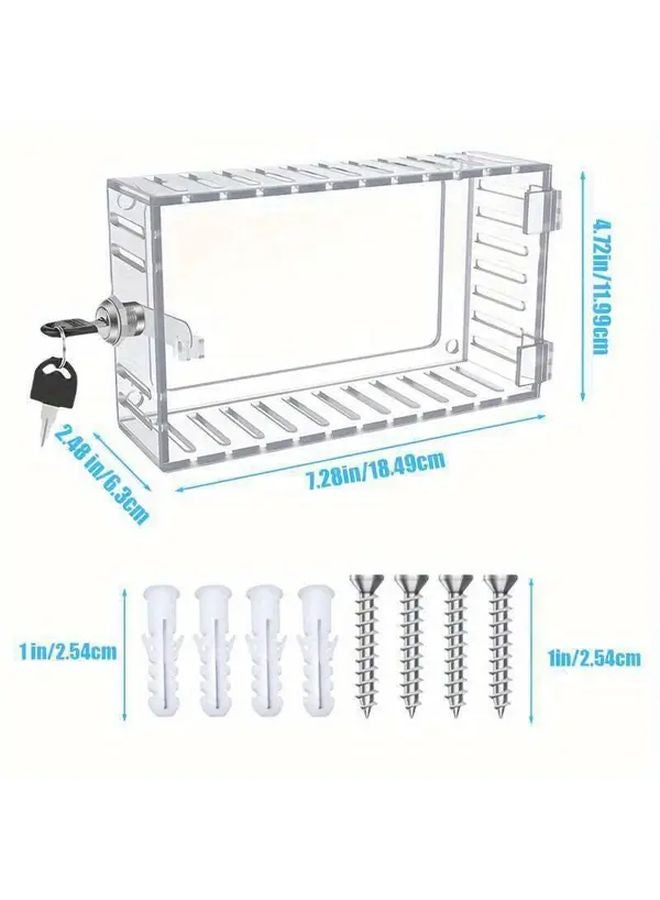 Transparent Thermostat Lock Box Acrylic Security Cover For Wall Air Conditioner - Image 3