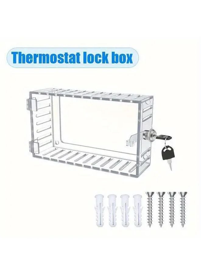 Transparent Thermostat Lock Box Acrylic Security Cover For Wall Air Conditioner - Image 2