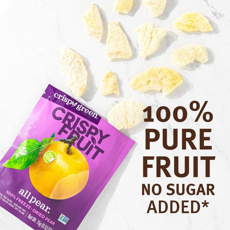 Crispy Green Natural Freeze-Dried Fruit, Pear Single-Serve, No Sugar Added, 0.53 Ounce (Pack of 12) - Image 4