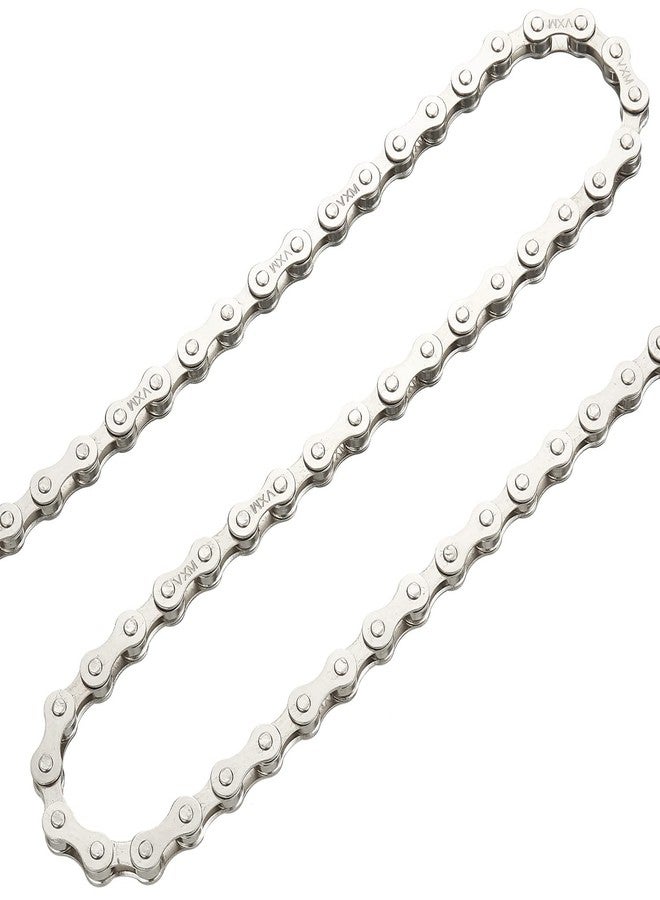 YBEKI 1-Speed Bike Chain 1/2" x 1/8" 114L – Military-Grade Silver Plated Chain with 3 QuickLinks | 11,000 PSI Tensile Strength & US Winter-Proof | Shimano/SRAM Compatible | Tool-Free 90-Second Install - Image 3