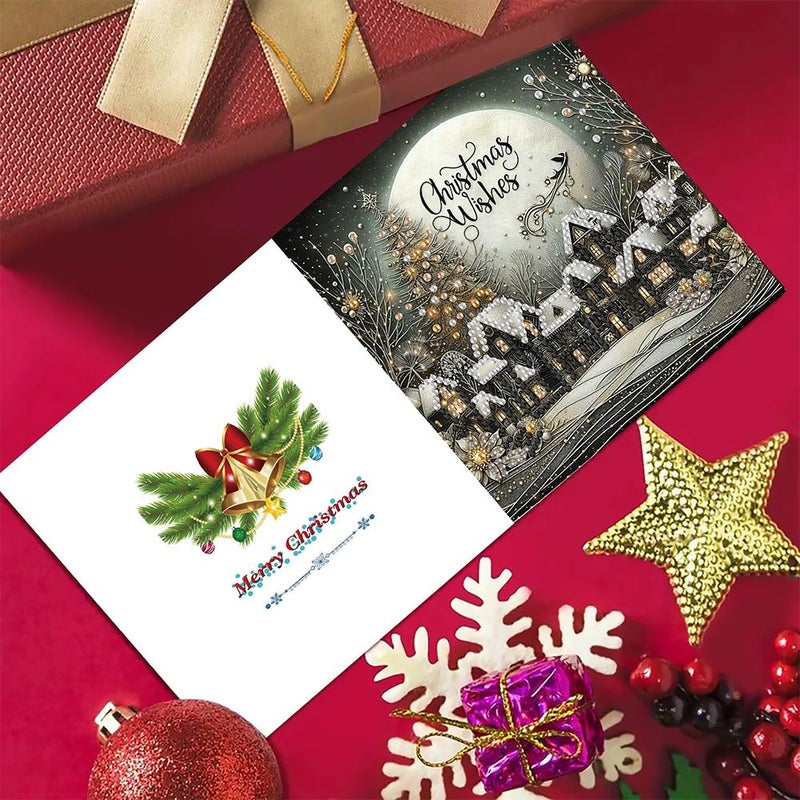 6-piece delivery package, creative diamond design series, Christmas card cover, blessing gift, in stock. - Image 5