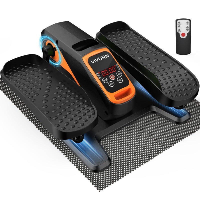 VIVURN-018 Under Desk Elliptical 12 Speed 5 Modes Mini Motorized Leg Exerciser While Sitting for Seniors As Seen on TV with Non-Slip Mat Quiet & Portable Electric Pedal Exerciser for Home and Office - Image 1