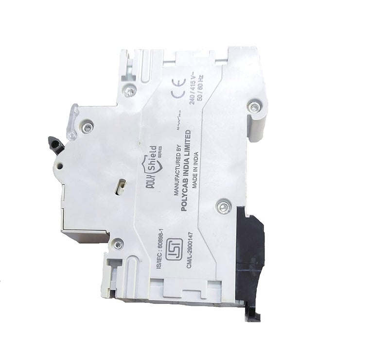 Polycab PVC Plastic 16 Amp SP Mini MCB Single Pole C Curve Low Voltage Miniature Circuit Breaker White - Image 4