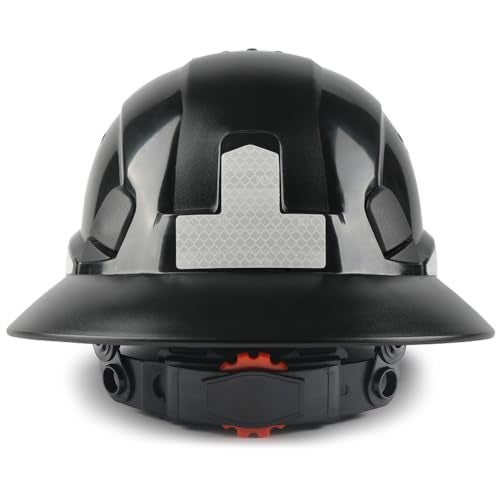 GREEN DEVIL Full Brim Hard Hat with Built-in Visor Vented Construction Safety Helmet OSHA Approved Cascos De Construccion Work Hardhats Helmets with Cooling Towel for Men&Women Adjustable Ratchet Suspension - Image 5