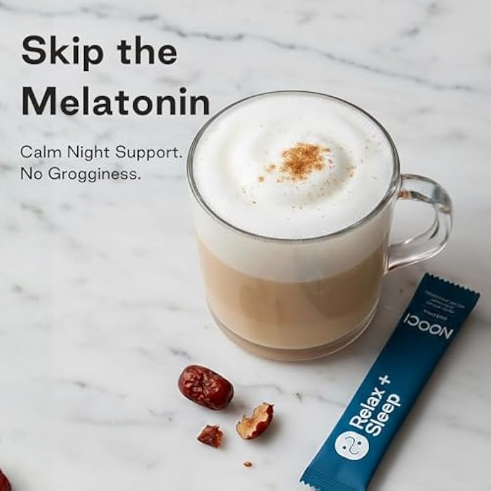 NOOCI Relax + Sleep: Melatonin-Free Sleep Powder Supplement, 420mg GABA + 2,080mg Herbal Blend, Calms Overthinking & Supports Deep, Natural Sleep, No Added Sugar, 20 Sachets - Image 5