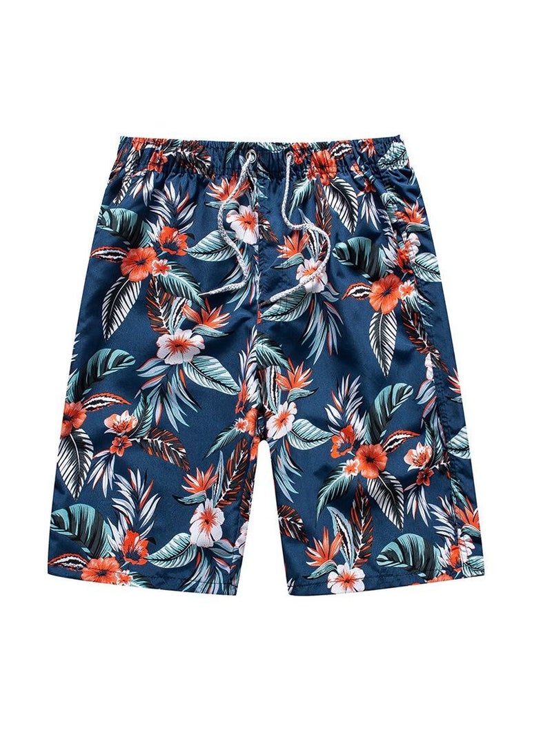 1-Piece Men Swim Beach Shorts Quick Dry Swimming Trunks Drawstring Surfing Board Shorts Loose Boxers Short Pants  - Image 1