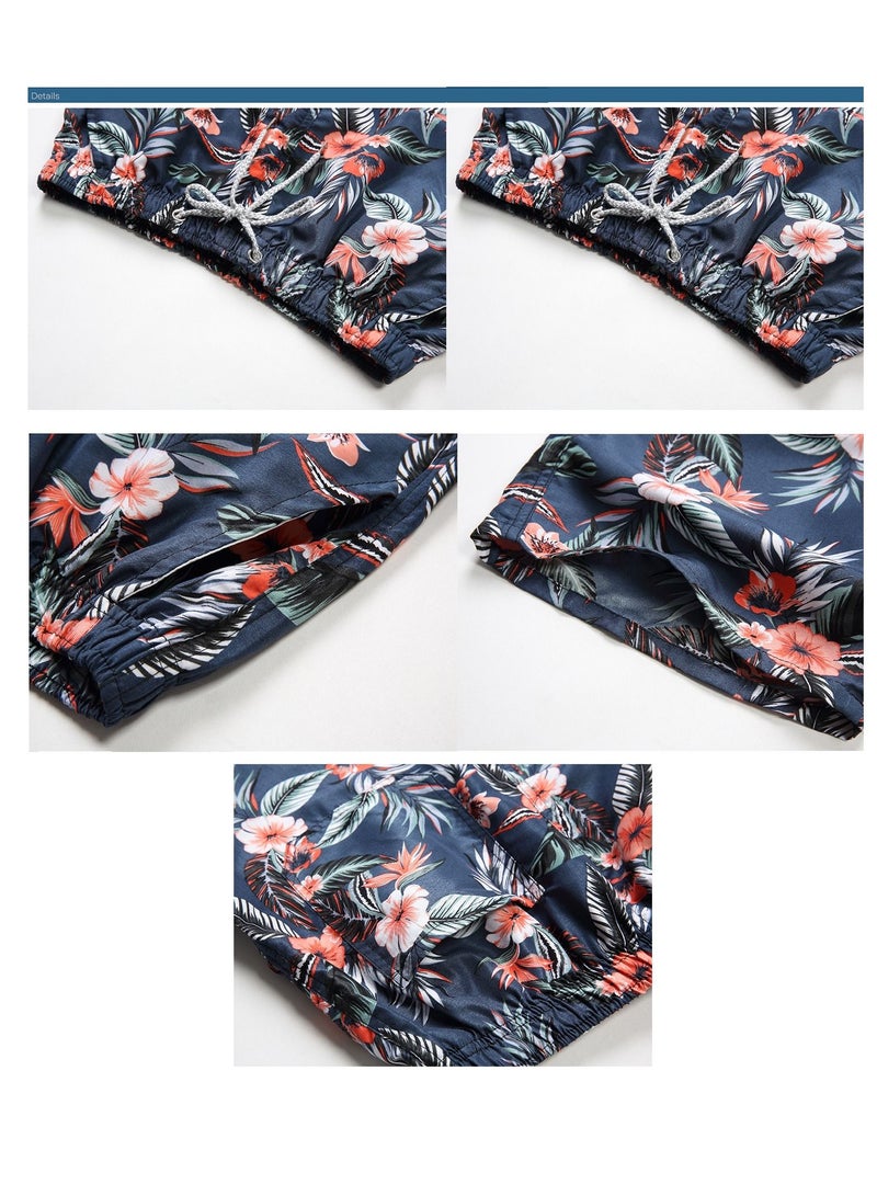 1-Piece Men Swim Beach Shorts Quick Dry Swimming Trunks Drawstring Surfing Board Shorts Loose Boxers Short Pants  - Image 2