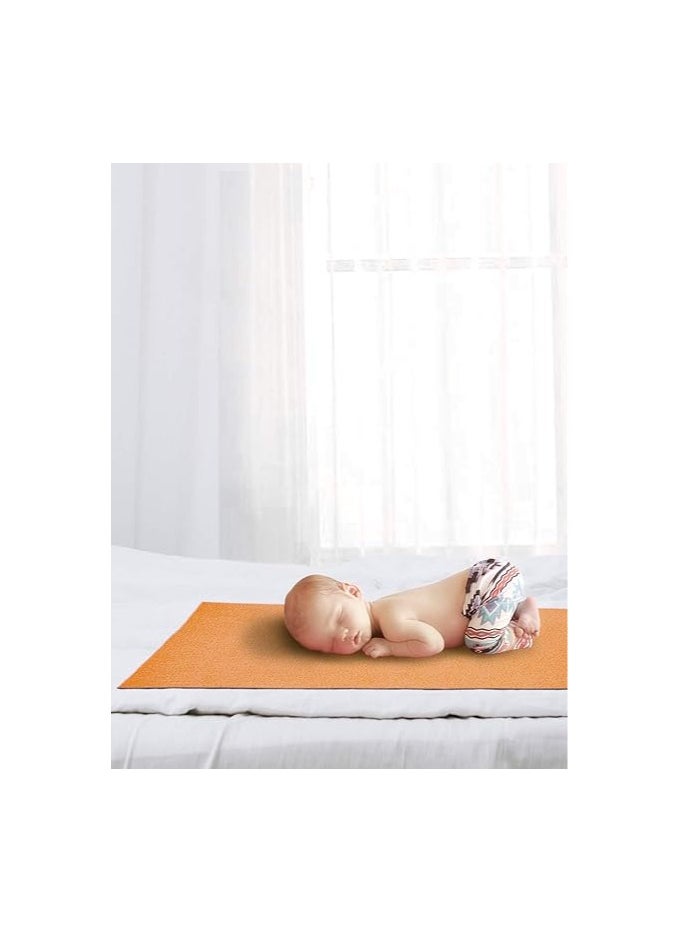Story at Home Story@Home Mattress Protector Baby Mat, Orange, Large 39 X 55 Inch, Wb1416  - Image 2
