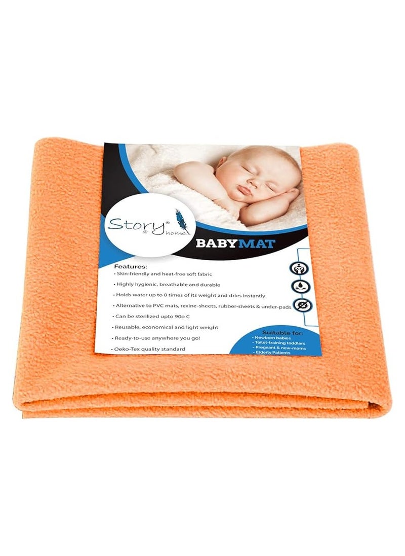 Story at Home Story@Home Mattress Protector Baby Mat, Orange, Large 39 X 55 Inch, Wb1416  - Image 4