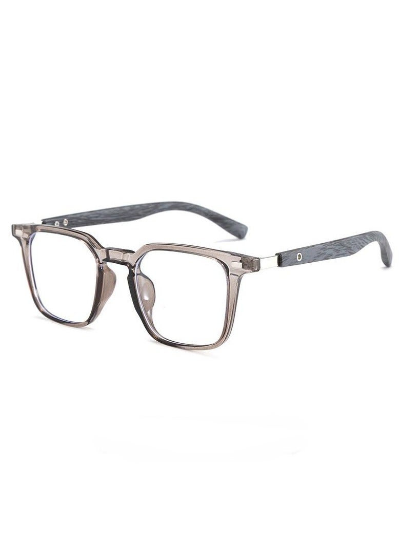 بيوينتي نظارات مضادة للضوء الأزرق مناسبة للرجال والنساء للقراءة وحماية من الأشعة فوق البنفسجية ومنع تعب العين وألعاب قراءة الكمبيوتر والتلفزيون نظارات Wood Grain Retro المضادة للضوء الأزرق - Image 1