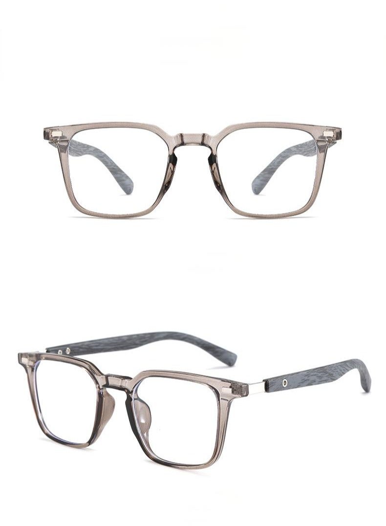 بيوينتي نظارات مضادة للضوء الأزرق مناسبة للرجال والنساء للقراءة وحماية من الأشعة فوق البنفسجية ومنع تعب العين وألعاب قراءة الكمبيوتر والتلفزيون نظارات Wood Grain Retro المضادة للضوء الأزرق - Image 4