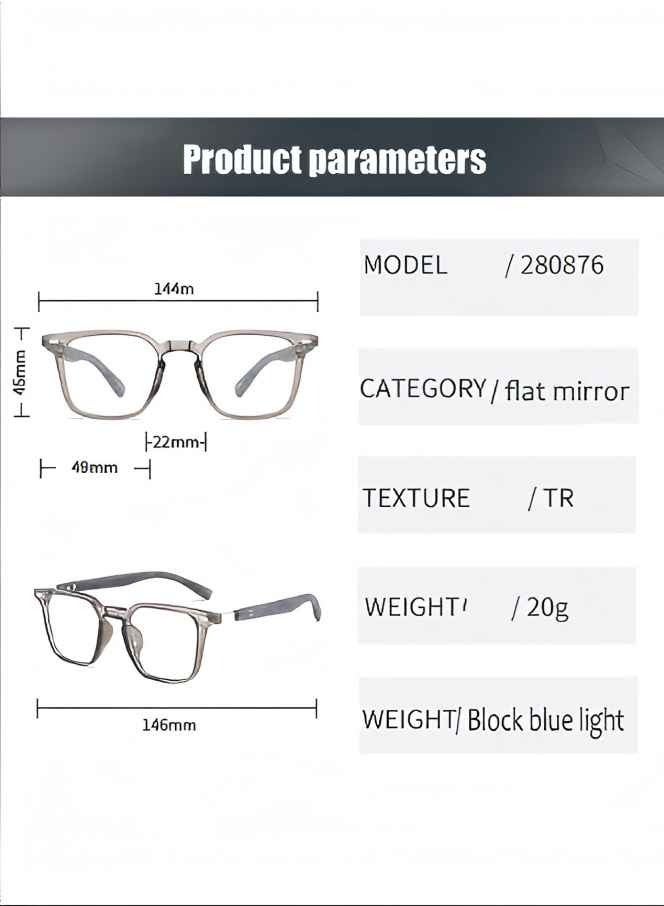 بيوينتي نظارات مضادة للضوء الأزرق مناسبة للرجال والنساء للقراءة وحماية من الأشعة فوق البنفسجية ومنع تعب العين وألعاب قراءة الكمبيوتر والتلفزيون نظارات Wood Grain Retro المضادة للضوء الأزرق - Image 5