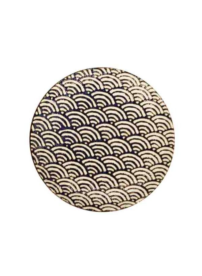Danny Home Bohemian Ceramic Flat Dinner Plate -Multicolour