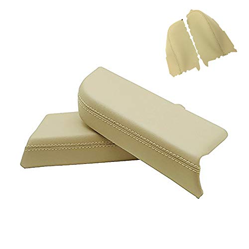 DSkoiph Armrest Synthethic Leather Cover Fit for Honda Pilot 09-13 (Front Door Panel Armrest Cover, Beige) - Image 1