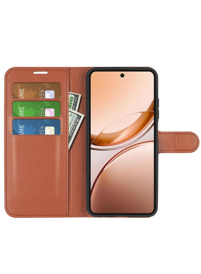 إيروريكس جراب لهاتف vivo V50 Lite 5G، جراب هاتف جلدي أفقي قابل للطي مع حامل، من نسيج الليتشي - Image 4