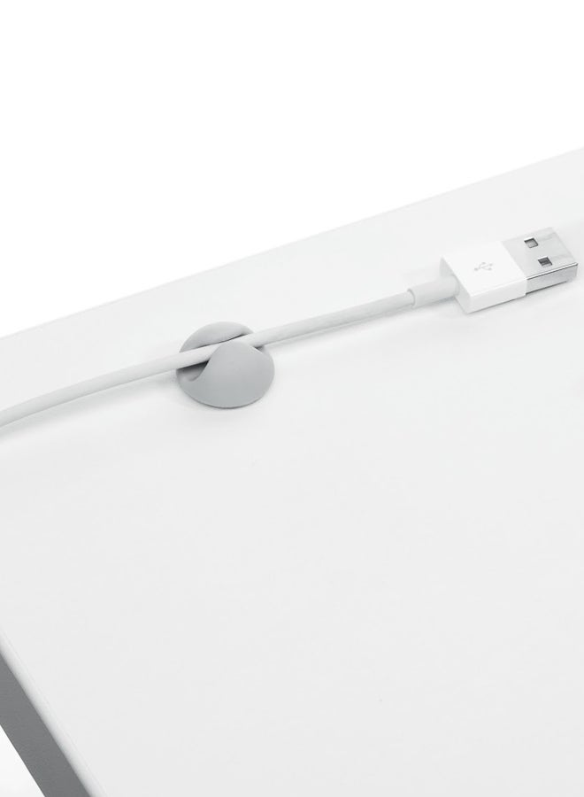 ديورابل 6 قطع مقاطع كابلات لاصقة لكابل USB واحد | تنظيم الكابلات للمكتب والمنزل حتى 5 مم، بلاستيك مرن، تثبيت على الأسطح الملساء بدون بقايا، صنع في ألمانيا، عبوة 6 قطع — ديوريبل - Image 2