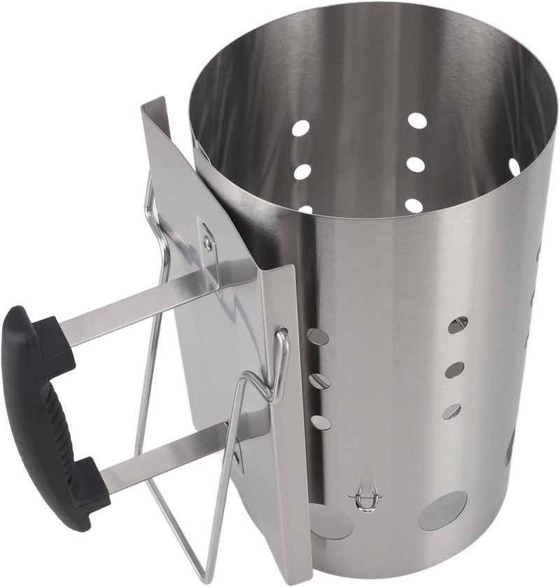 Zerodis Stainless Steel Chimney Starter BBQ Grill Lighter Barbecue Starter Grilling, Lightweight and Portable, Efficient Starting, Wide Range of Use, Multi Functional Use. - Image 2