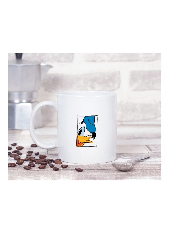 LOUD UNIVERSE Donald Duck Printed White Ceramic Coffee Mug  - Image 2
