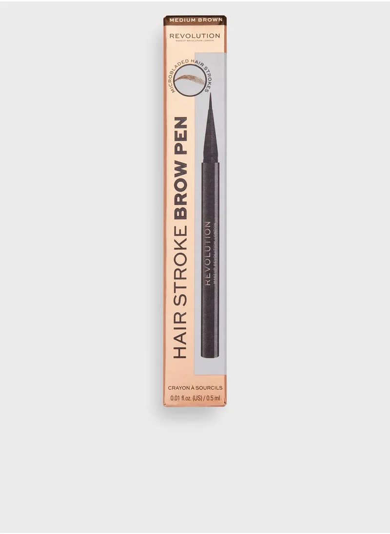 REVOLUTION Revolution Hair Stroke Brow Pen Medium Brown