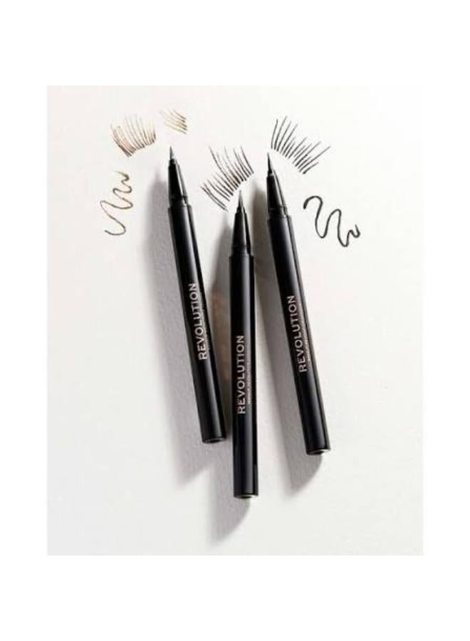 Revolution Hair Stroke Brow Pen Medium Brown - Image 1