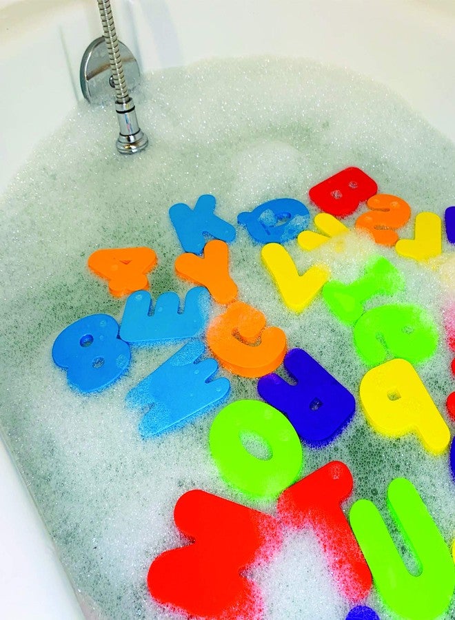 BabyBibi 36 PCS Stick-On Foam Bath Letters and Numbers - Non-Toxic, BPA Free, No Mold Bath Tub Toys - Colorful, Educational, Fun ABC Bath Toys for Toddlers & Babies - Image 5