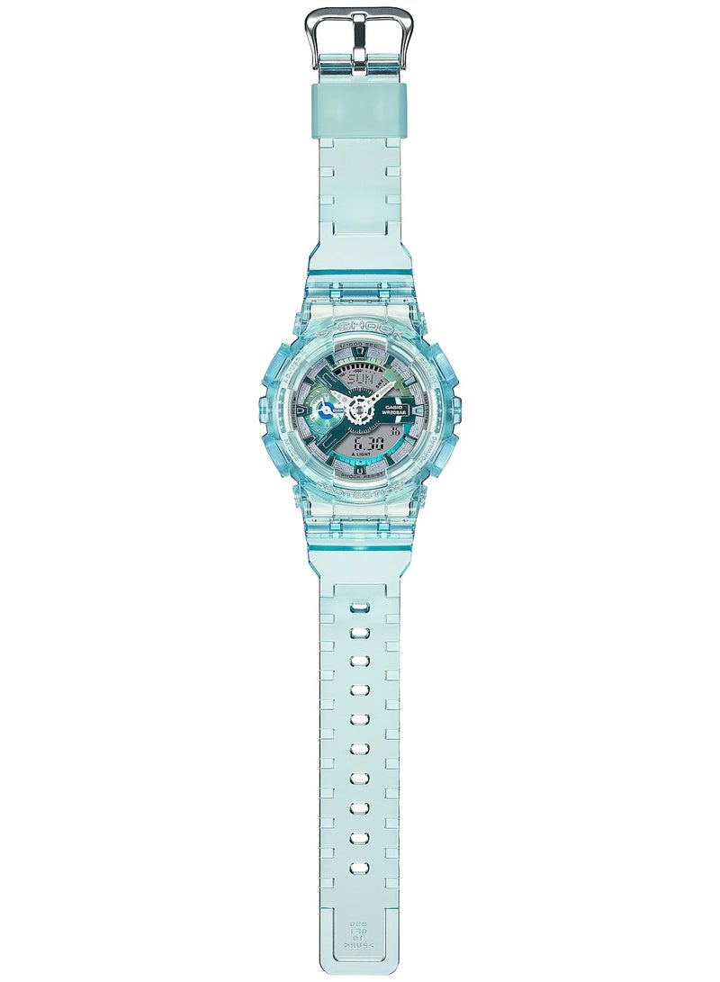 Casio G-Shock Analog Digital  Light Blue Multicolor Dial Quartz GMA-S110VW-2ADR Women's Watch - Image 2