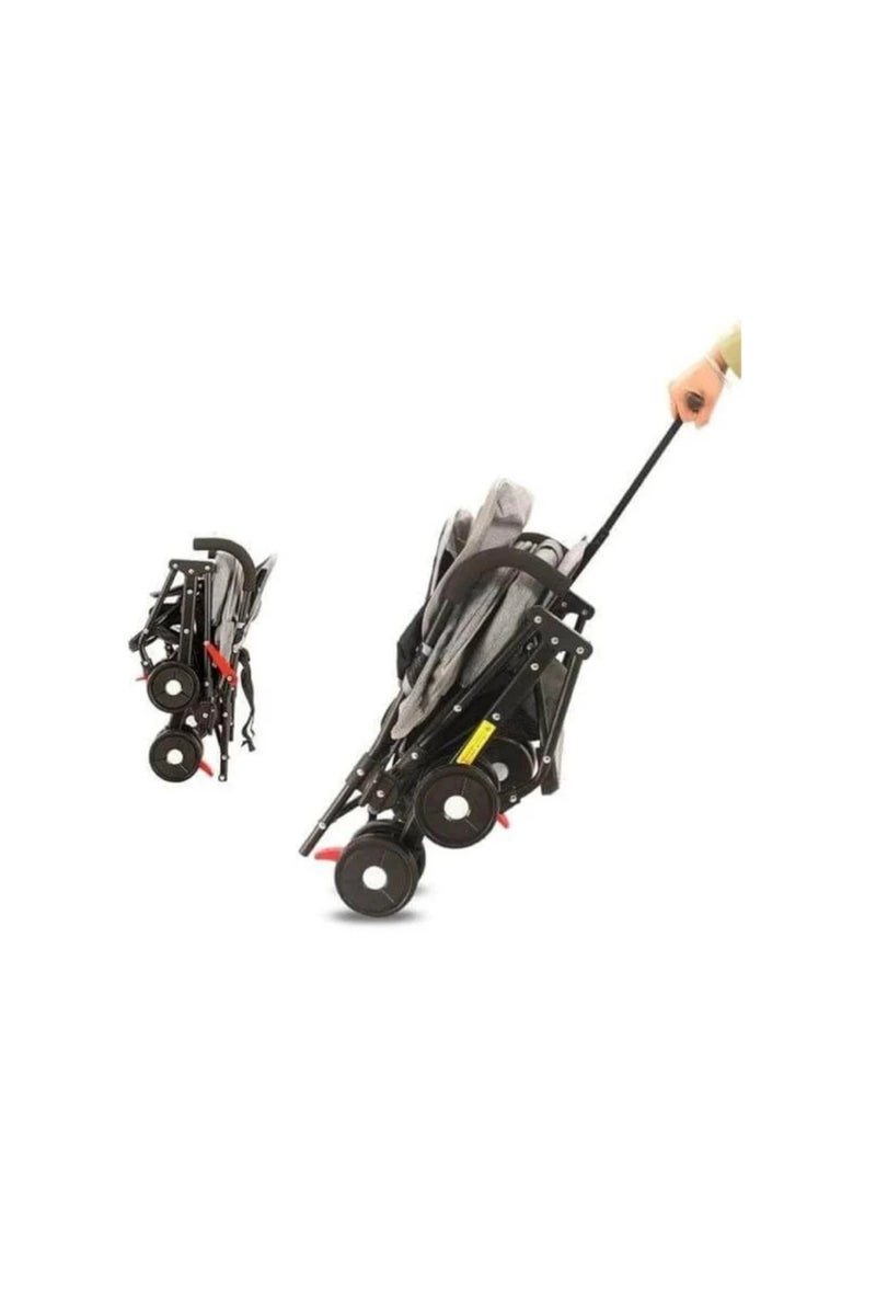 Folding Baby Stroller in Grey for Kids - Image 2