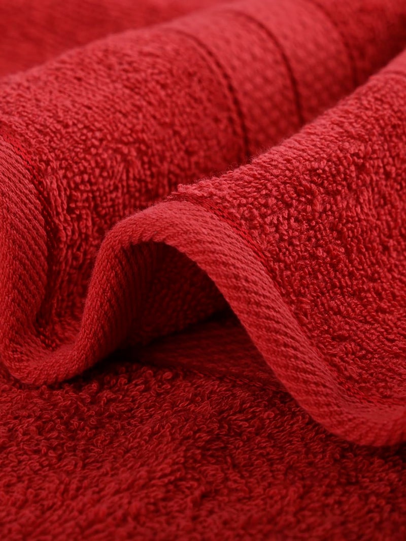 Dollar Bath Towel Cotton Soft, Large Size, 100% Cotton Towel - Highly Absorbent Size (75 X 150 Cm) for Men's and Women's 1 Piece Bath Towel (Bright Red) - Image 2
