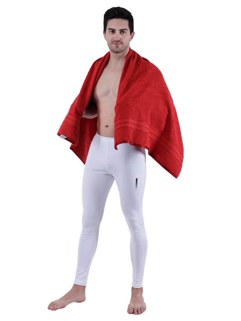 Dollar Bath Towel Cotton Soft, Large Size, 100% Cotton Towel - Highly Absorbent Size (75 X 150 Cm) for Men's and Women's 1 Piece Bath Towel (Bright Red) - Image 4
