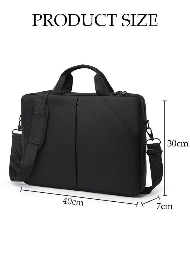 DUNISO 15 Inch Laptop Bag with Multi Compartment Lightweight Laptop Hand Bag Crossbody Bag Travel Business Briefcase Water-Resistant Dust-proof Shoulder Messenger Bag for Men and Women Work Office - Image 2