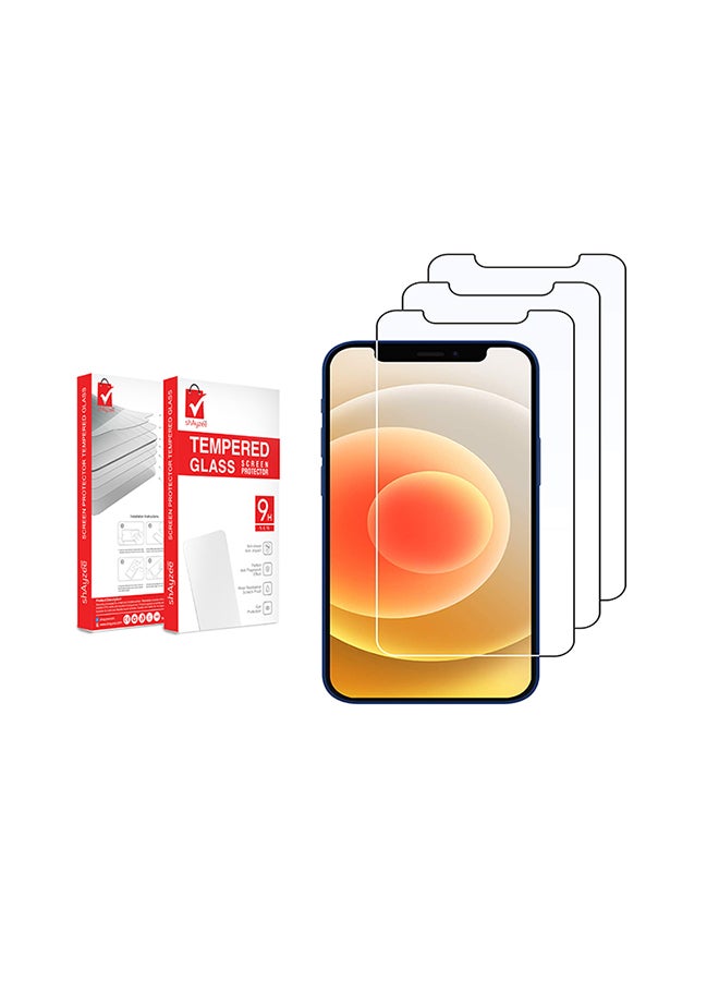 shAyzee Pack Of 3 Tempered Glass Screen Protector For Apple iPhone 12 Pro Clear
