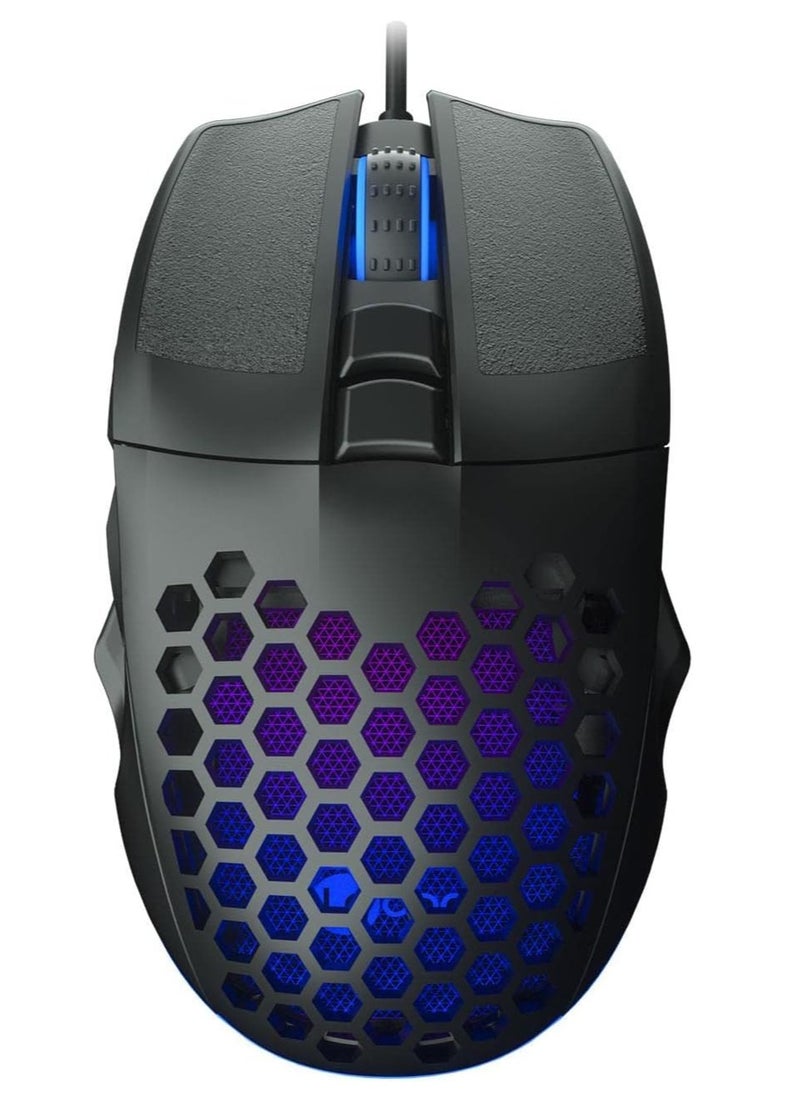 lecoo MS107 RGB Gaming Mouse - Optical Sensor 3200 DPI - 7 Keys  - Image 1