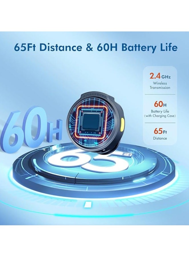 Professional Wireless Lavalier Microphone with Charging Case, 2 Mini Wireless Noise Cancelling Microphones for iPhone iPad, 4 Pickup Modes, Battery Life - Image 5