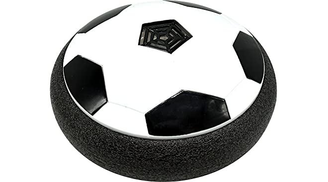 Hamleys Hover Football Toy – Indoor Air-Powered Soccer Game for Kids | Electric Floating Football with Lights | Fun Birthday Gift Toy for Boys & Girls | Age 5+ | Black - Image 1