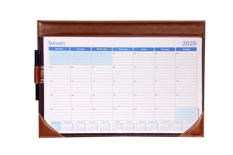 Sukeshcraft Table Planner Calendar 2026 (January 2026 – December 2026) (18.5"x13"Inch.) (2Tone Tan) - Image 2
