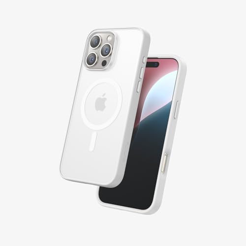FLOLAB Surtect Tri-Fusion Magnetic for iPhone 16 Pro Case Protective Slim Design Magsafe Compatible Military Grade - White Clear Matte Translucent - Image 1