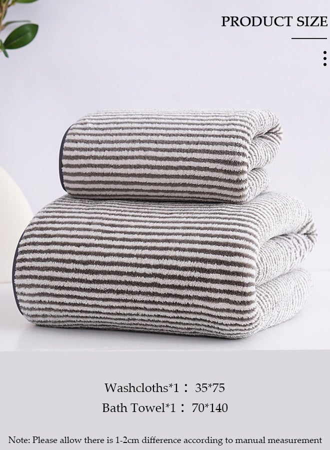 DUNISO منشفة استحمام ومناشف غسيل، مناشف جسم ناعمة من الألياف الدقيقة، منشفة سريعة الجفاف لأغراض متعددة، مناشف خفيفة الوزن للشاطئ وحمام السباحة، تستخدم في السبا، اليوغا، اللياقة البدنية، الحمام - Image 2