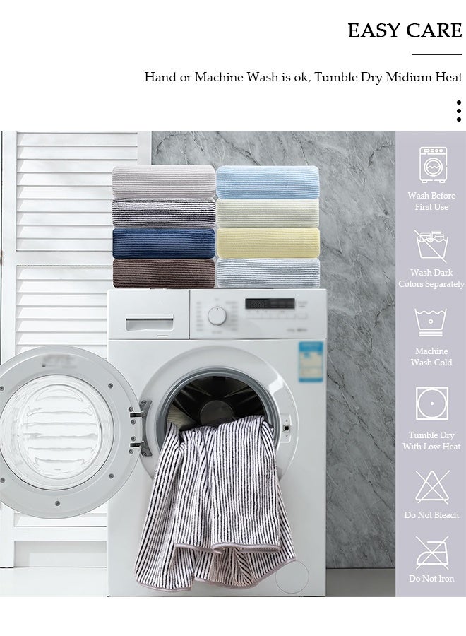 DUNISO منشفة استحمام ومناشف غسيل، مناشف جسم ناعمة من الألياف الدقيقة، منشفة سريعة الجفاف لأغراض متعددة، مناشف خفيفة الوزن للشاطئ وحمام السباحة، تستخدم في السبا، اليوغا، اللياقة البدنية، الحمام - Image 5