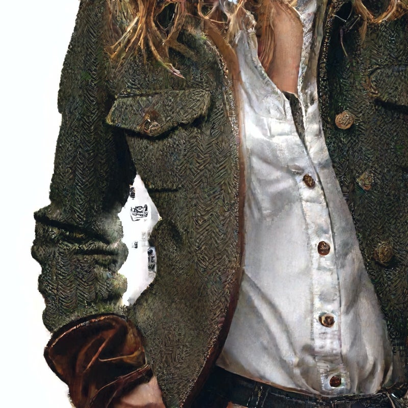 Vintage Herringbone Tweed Blazer Jacket with Velvet Trim - Image 5