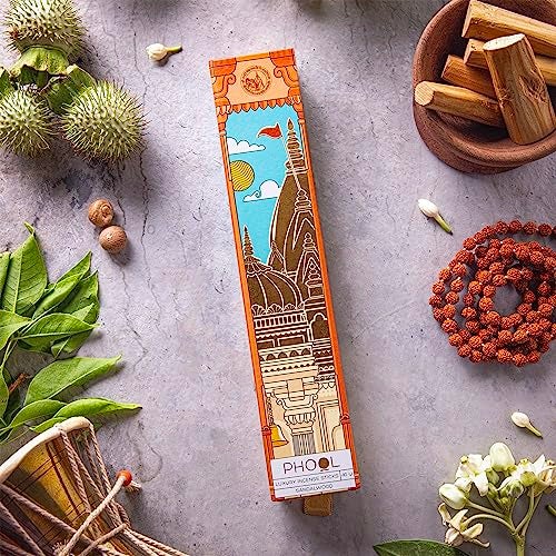 Phool Luxury Incense Kashi Vishwanath Sandalwood (Chandan) Incense Sticks – Pack of 40 Natural Charcoal-Free Agarbatti, Temple Flower Incense, Long Lasting Fragrance for Pooja & Meditation - Image 4