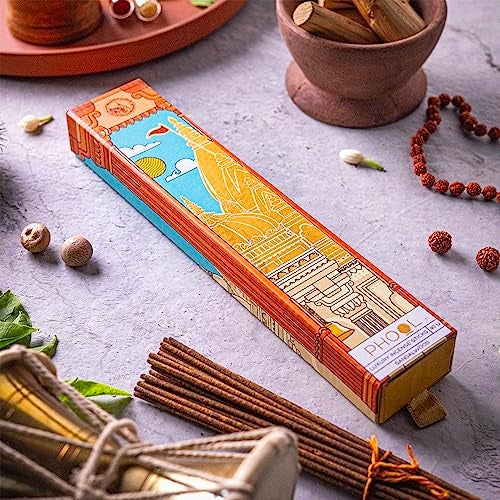Phool Luxury Incense Kashi Vishwanath Sandalwood (Chandan) Incense Sticks – Pack of 40 Natural Charcoal-Free Agarbatti, Temple Flower Incense, Long Lasting Fragrance for Pooja & Meditation - Image 3