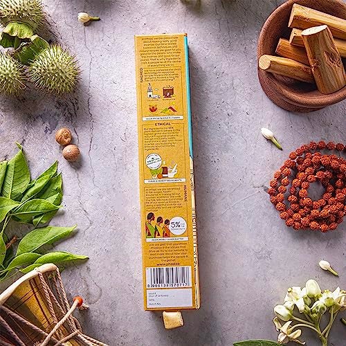 Phool Luxury Incense Kashi Vishwanath Sandalwood (Chandan) Incense Sticks – Pack of 40 Natural Charcoal-Free Agarbatti, Temple Flower Incense, Long Lasting Fragrance for Pooja & Meditation - Image 5