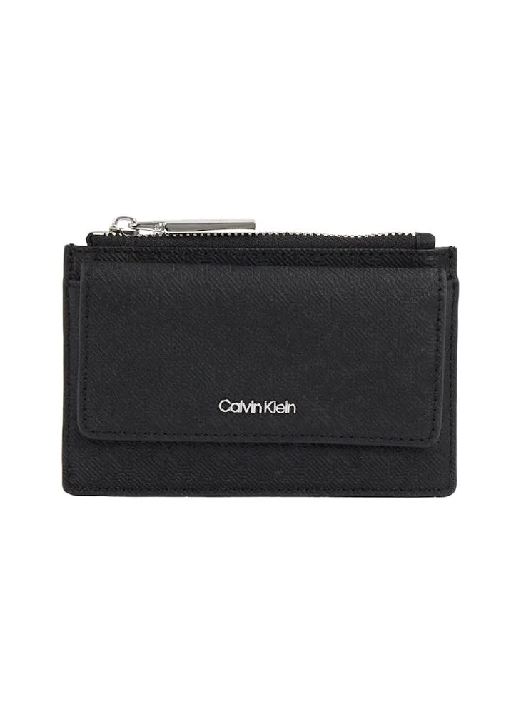 CALVIN KLEIN Monogram Zip Flap Cardholder